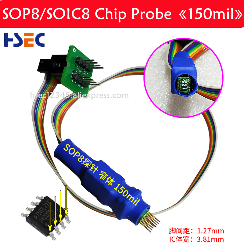SOIC8 SOP8 ׽Ʈ Ŭ κ , EEPROM 93CXX, ..